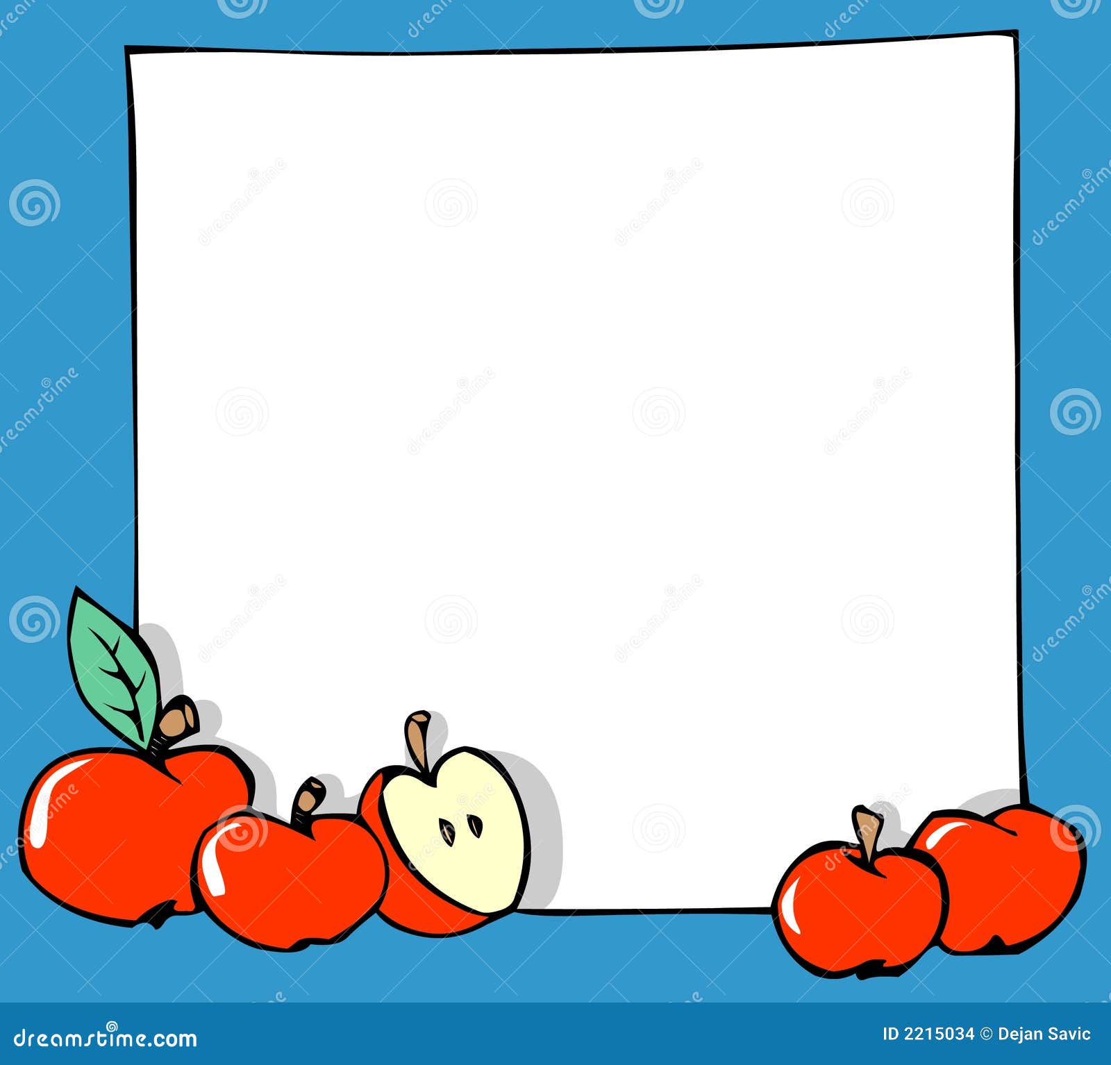 Apples and banner stock illustration. Illustration of greeting 2215034