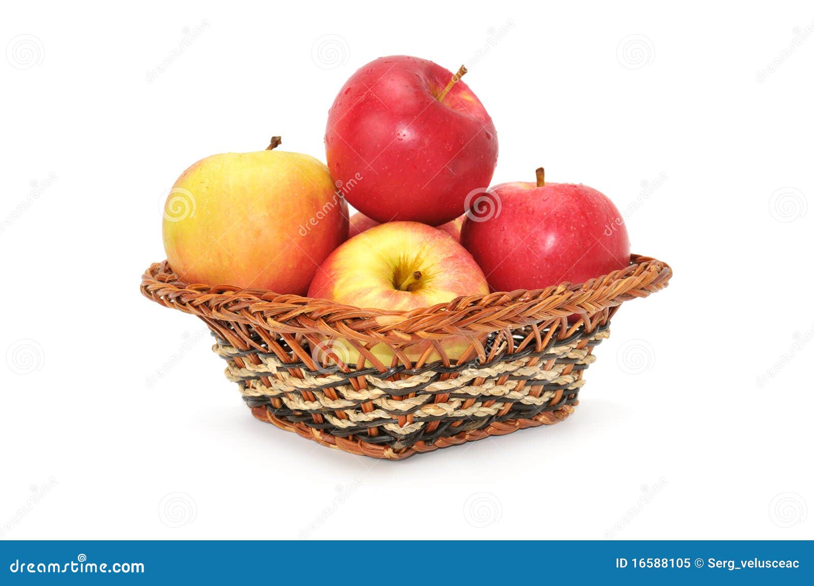 Apples in basket stock image. Image of ripe, gardening 16588105