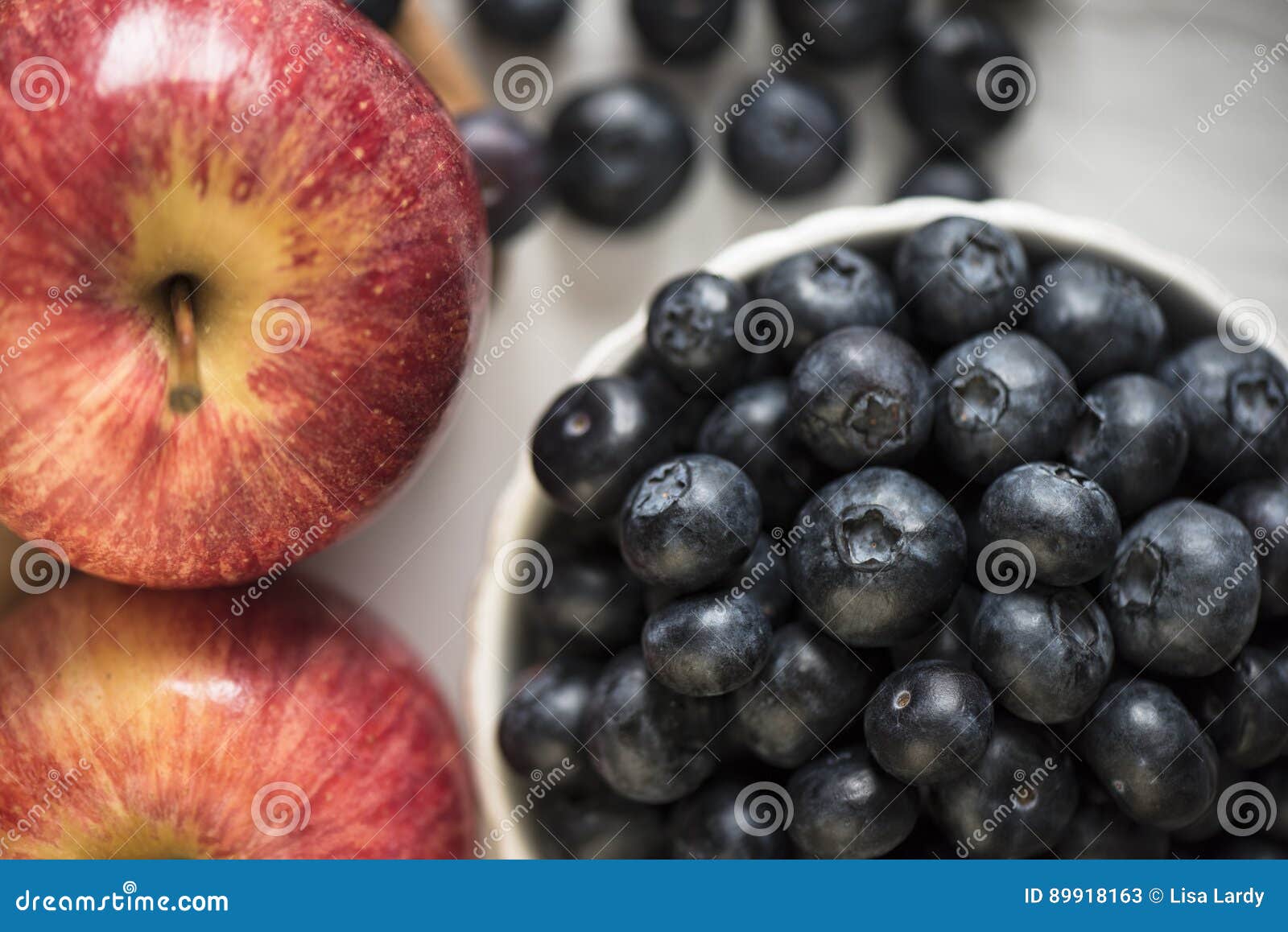 Apples and blueberries stock image. Image of healthy 89918163