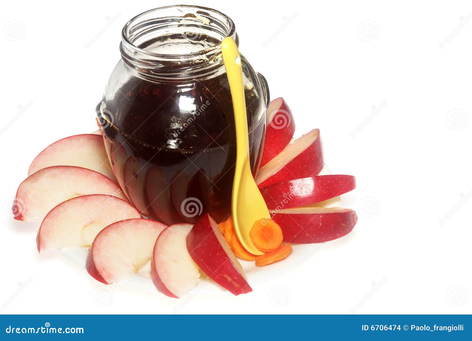 Apples and honey stock photo. Image of brown, honey, rosh 6706474