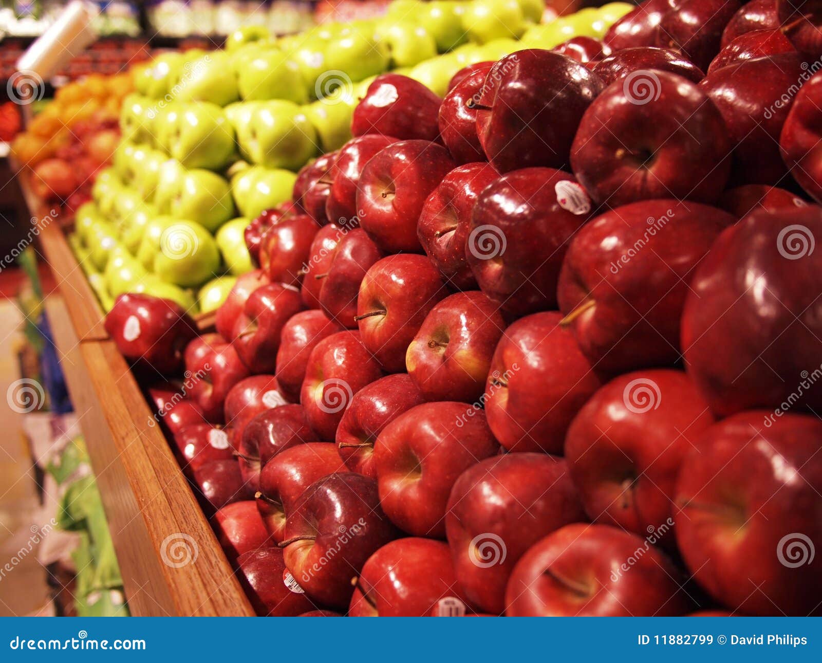 Apples at the Market stock image. Image of stacked, store 11882799