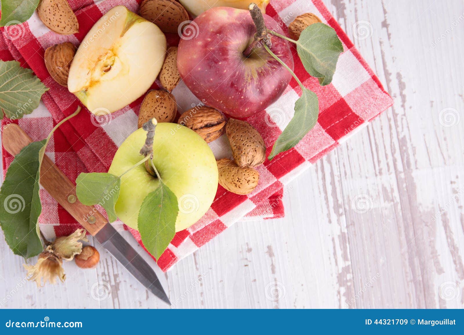 Apples and nuts stock image. Image of food, apples, nuts - 44321709