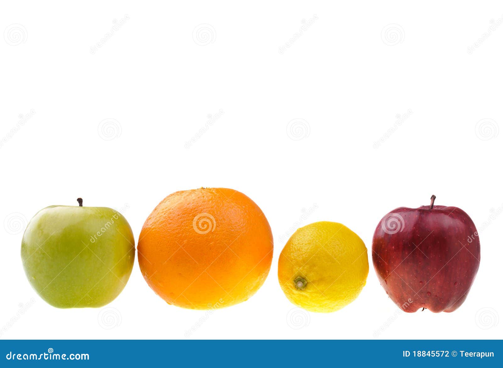 Apples, orange and lemon stock photo. Image of objects 18845572