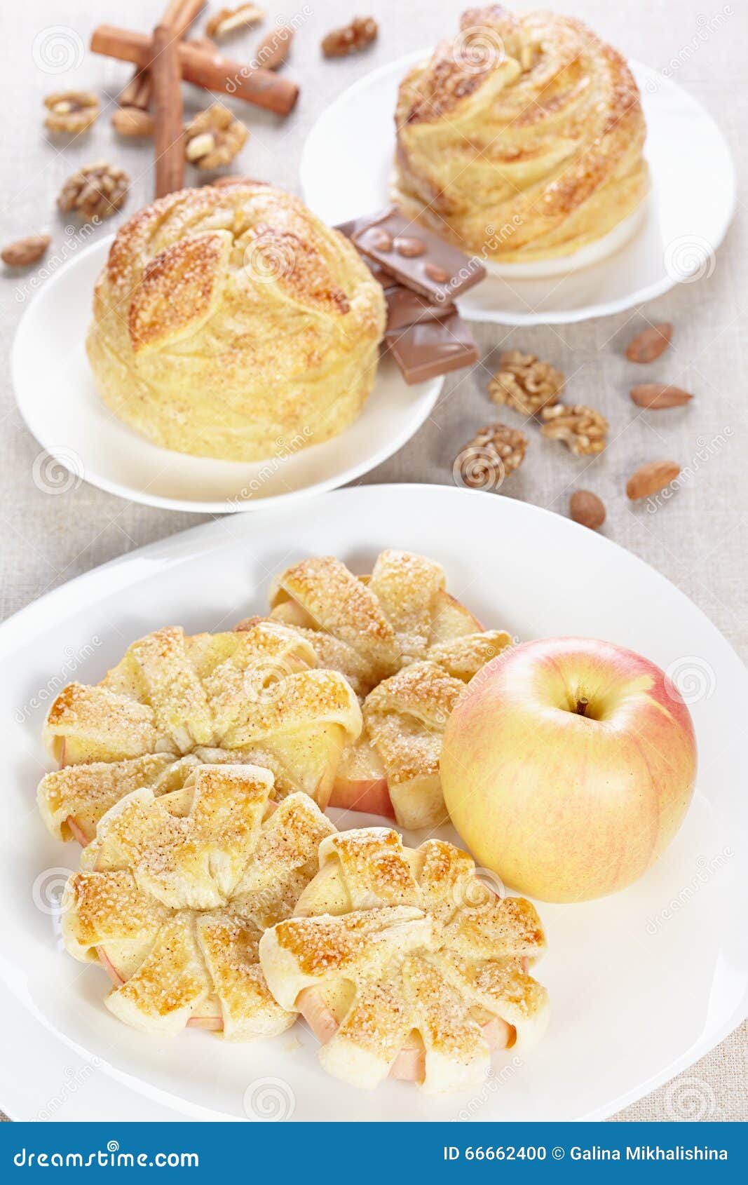 Apples in pastry stock photo. Image of dough, dessert 66662400
