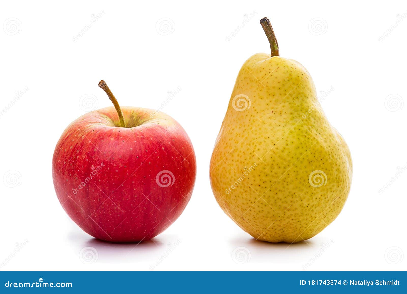 Apples and Pears. Isolate on a White Background. Stock Photo Image of sweet, five 181743574