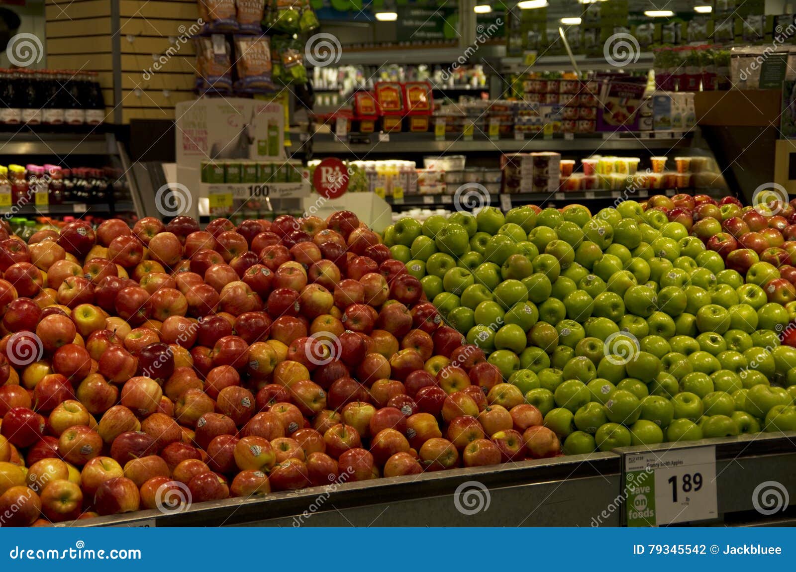Apples in supermarket editorial photography. Image of healthy 79345542