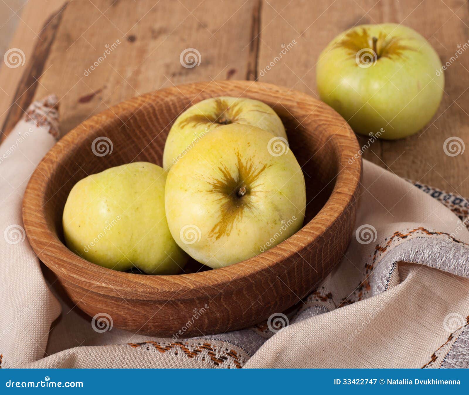 Apples on wooden dish stock image. Image of nature, eating 33422747