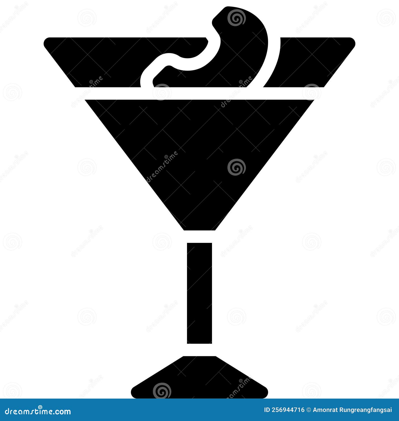 Appletini Cocktail Icon, Alcoholic Mixed Drink Vector Stock Vector