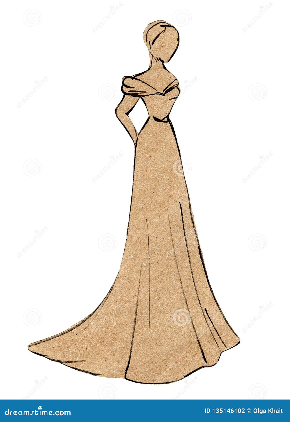 Woman With Gown Continuous One Line Drawing Minimal Design Isolated On  White Background. Minimalist Design Of Minimalism Style. Royalty Free SVG,  Cliparts, Vectors, and Stock Illustration. Image 127328720.