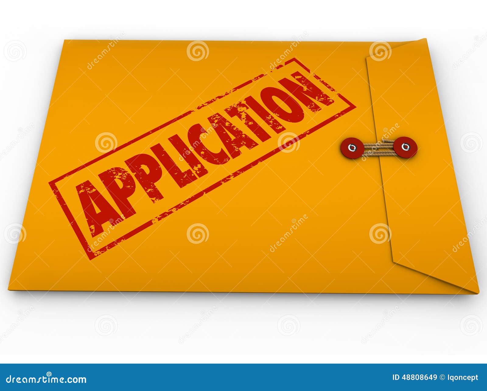 application yellow envelope submit apply job credit approval