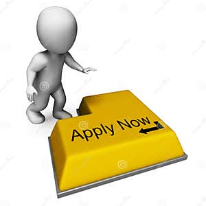 Apply Now Key Means Job Vacancy And Recruitment Stock Photo Image 