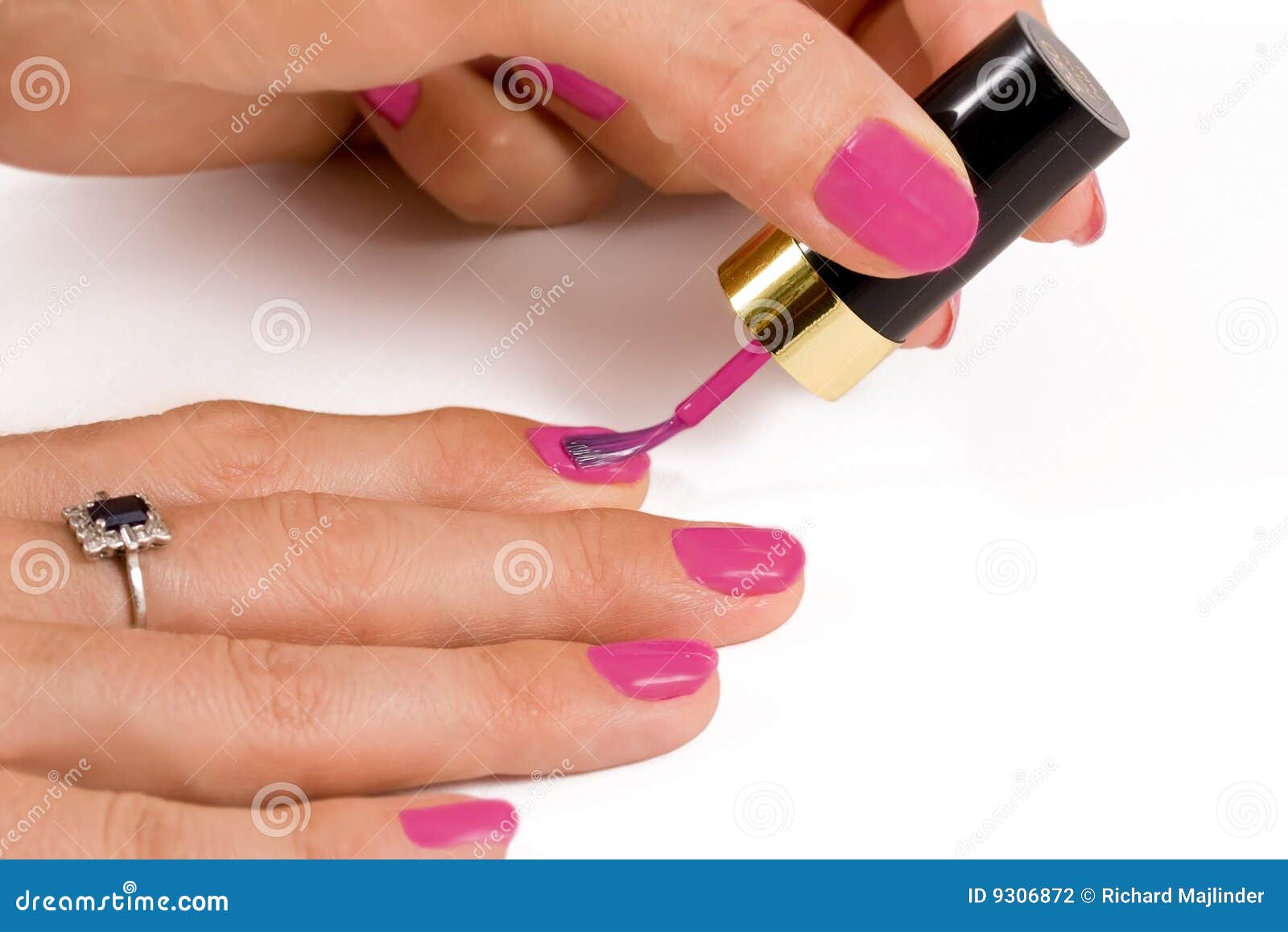 applying nail varnish