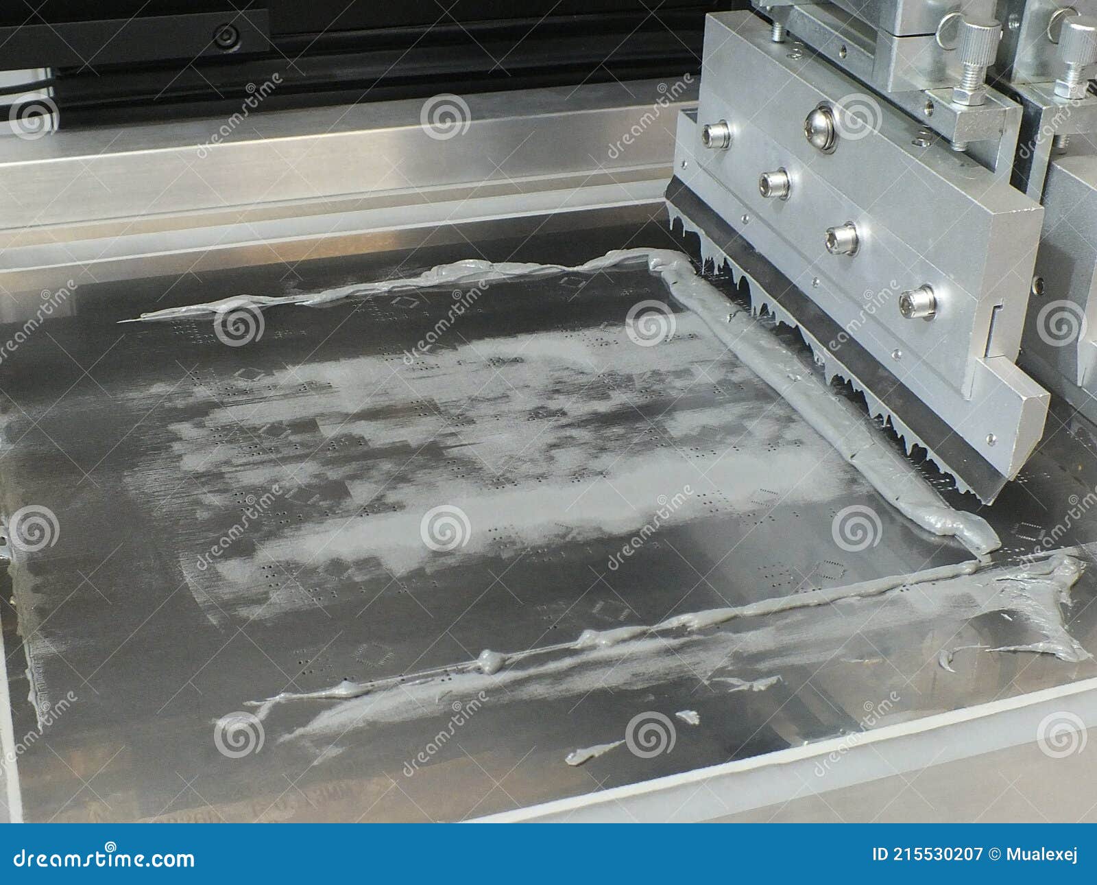 applying solder paste to the printed circuit board