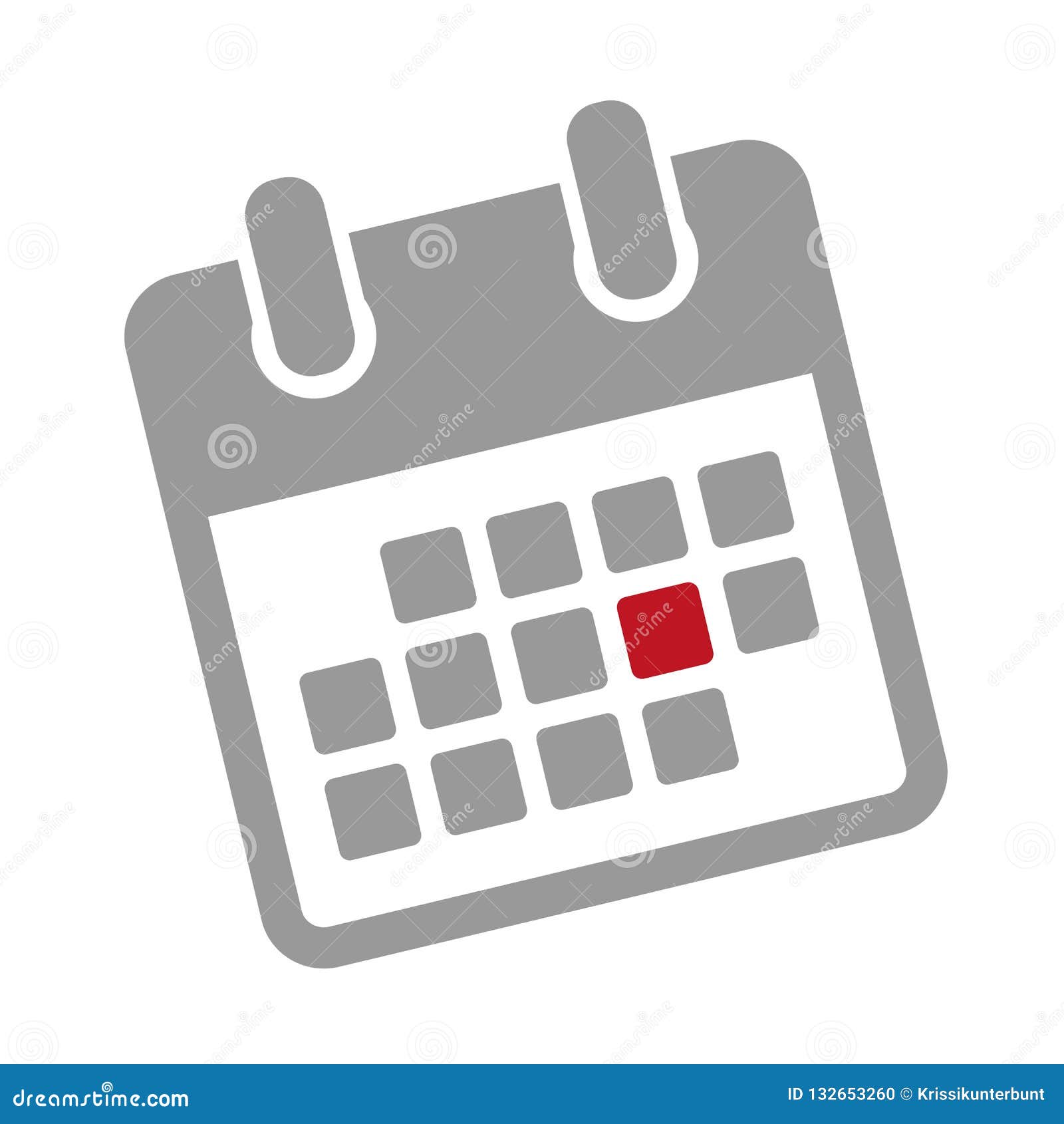 Appointment in a Grey Calendar Icon Pictogram Stock Vector