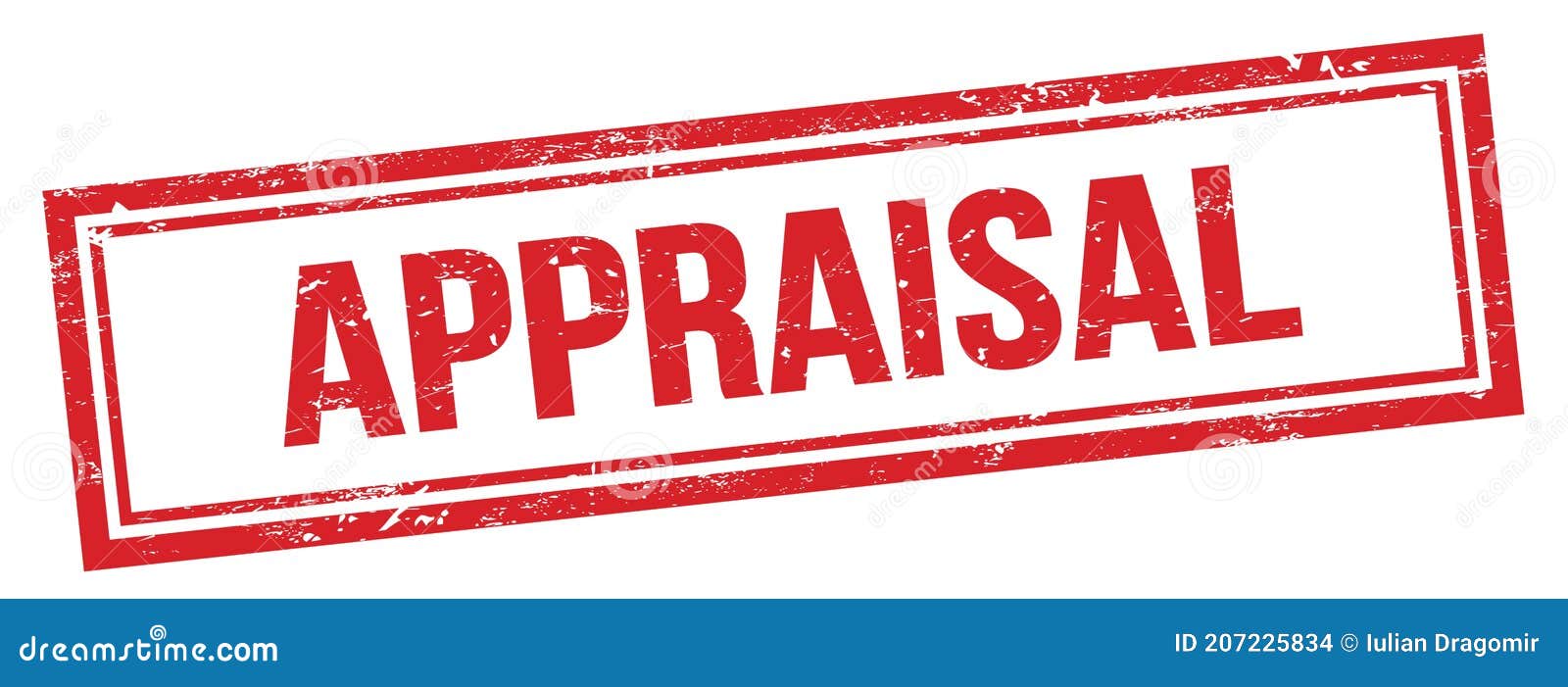 APPRAISAL Text on Red Grungy Vintage Stamp Stock Illustration