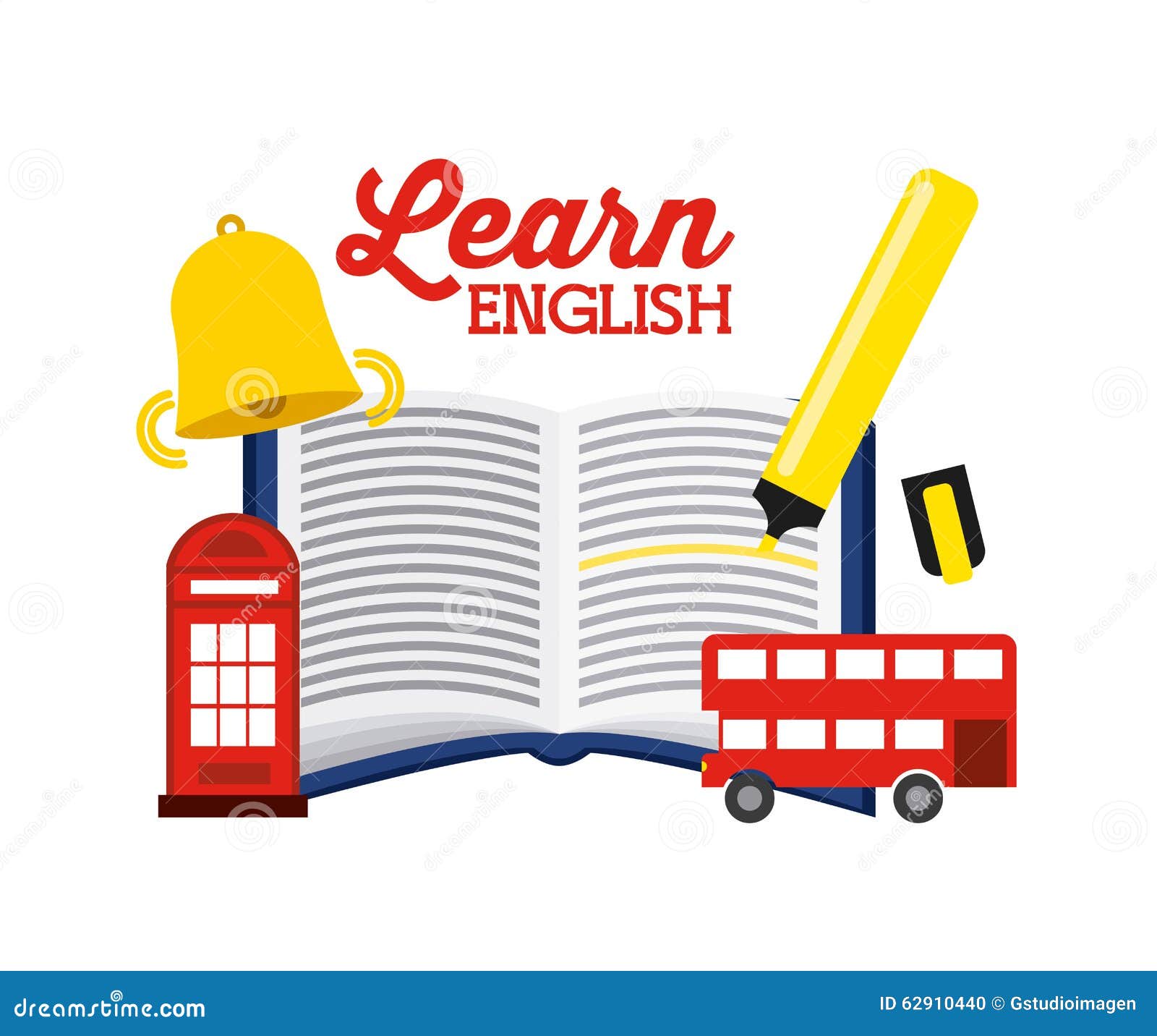 Apprenez La Conception De L'anglais Illustration de Vecteur