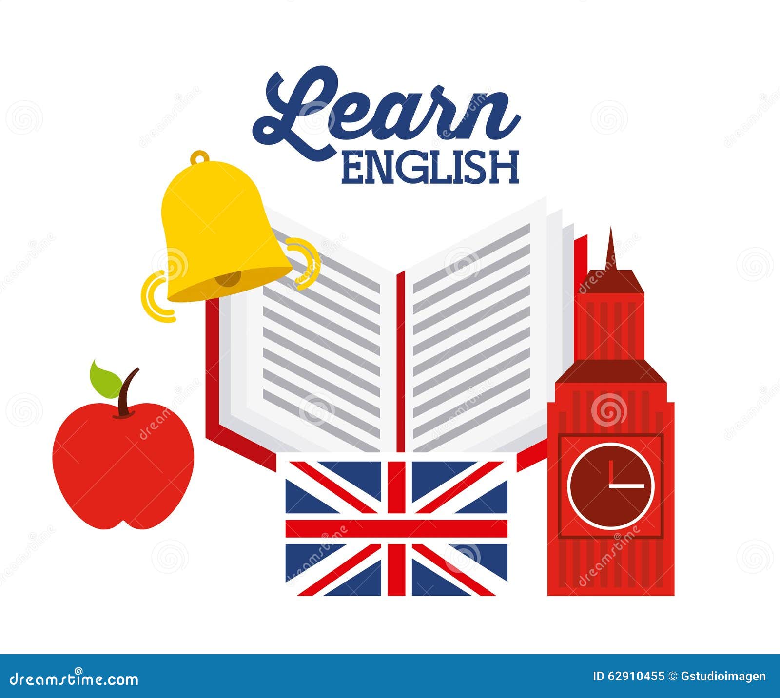 Apprenez La Conception De L'anglais Illustration de Vecteur