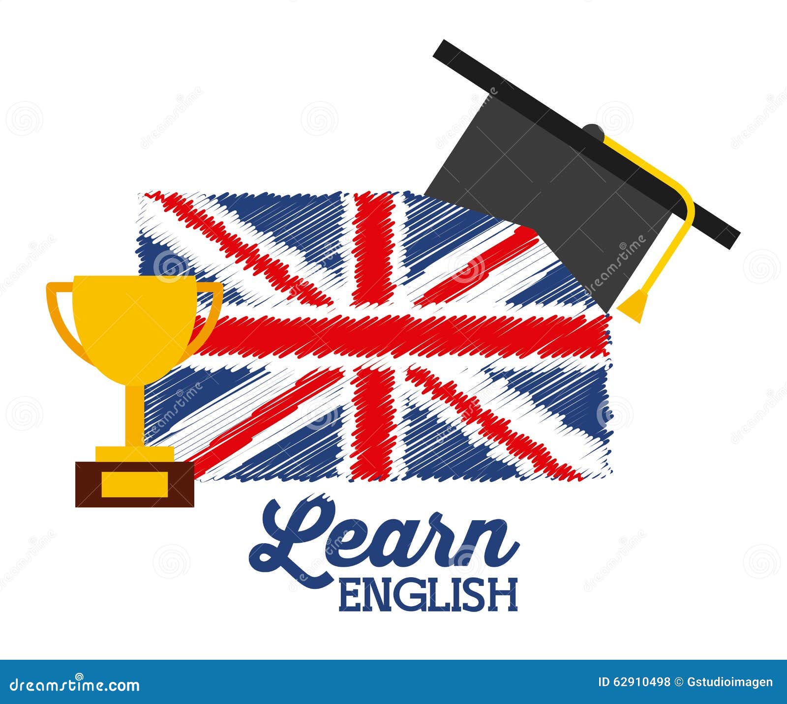 Apprenez La Conception De L'anglais Illustration de Vecteur