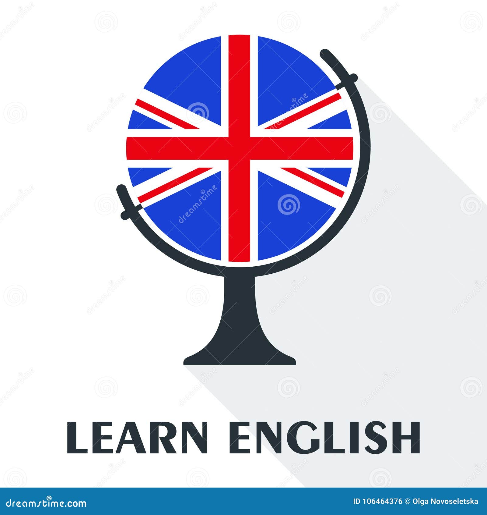Apprenez le globe anglais illustration de vecteur. Illustration du alphabet  - 106464376