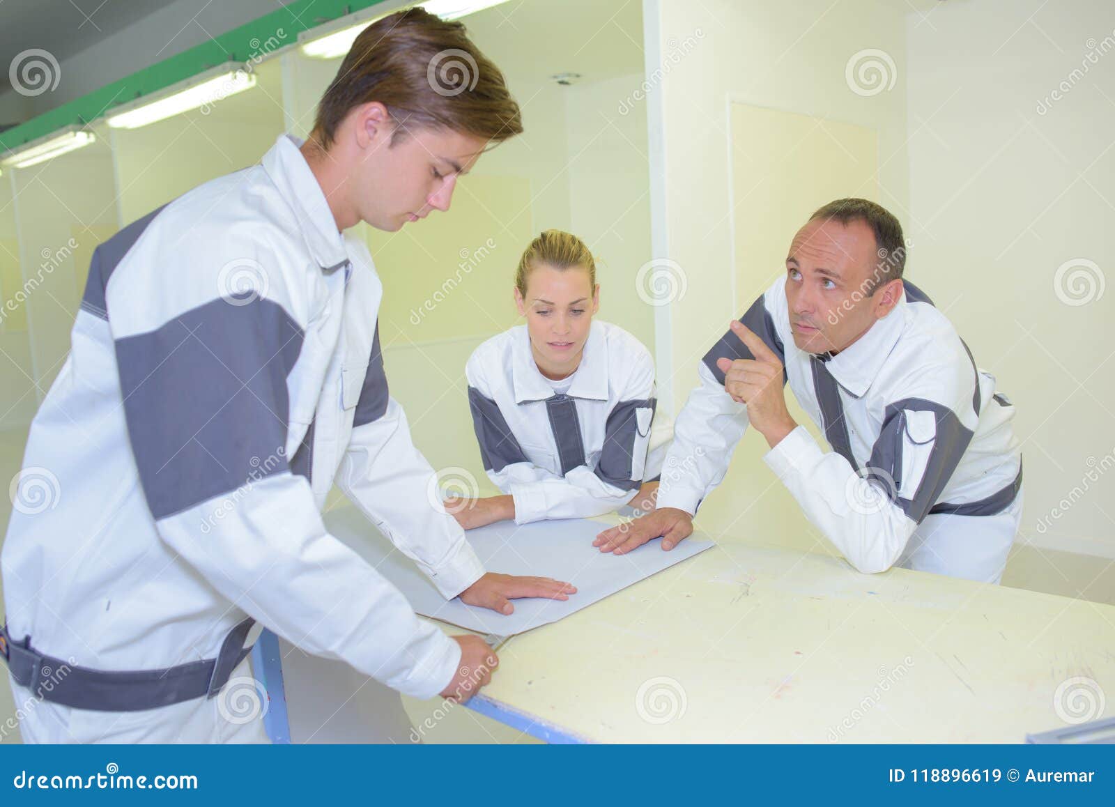 Apprentice Painter Decorators in Training Stock Image Image of