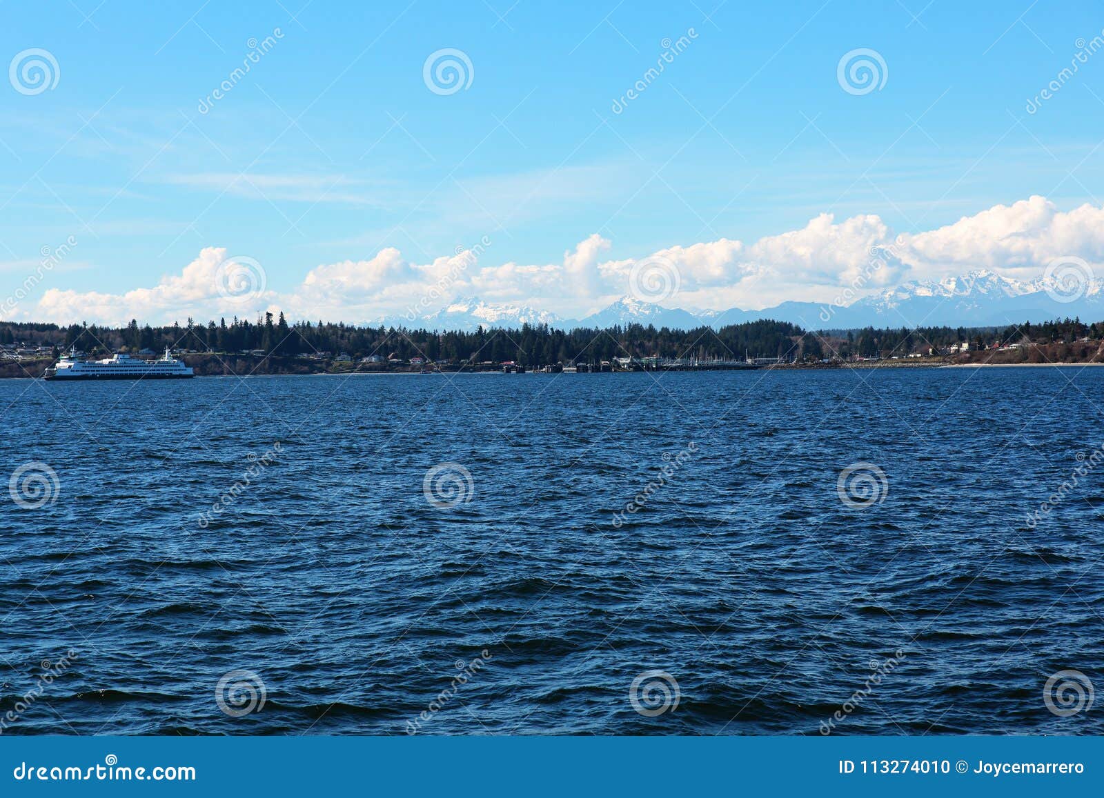 Approach To Kingston Via Washington State Ferry Stock Photo Image of(06)