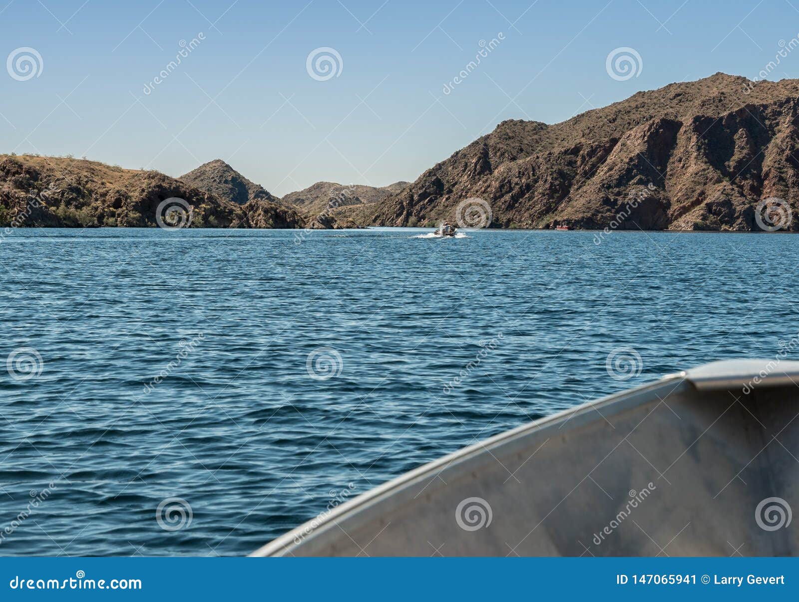 Approaching a Narrow Passage, Lake Mohave Stock Image Image of