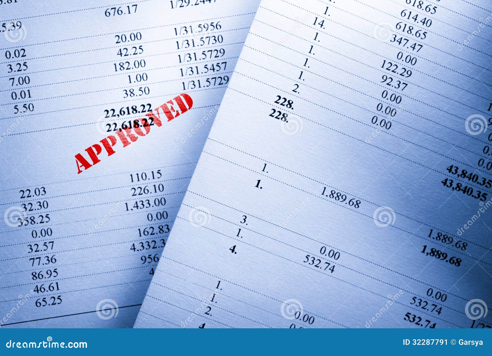 Approved Budget numbers stock image. Image of cost, list 32287791