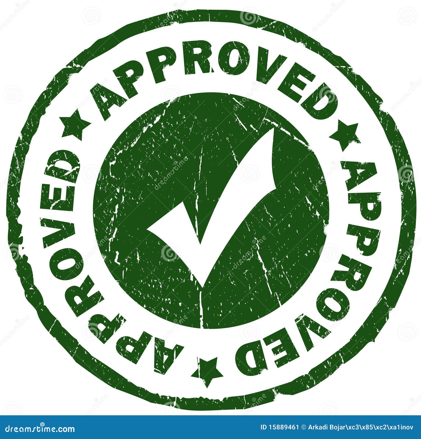 Approved Stamp Stock Image - Image: 15889461