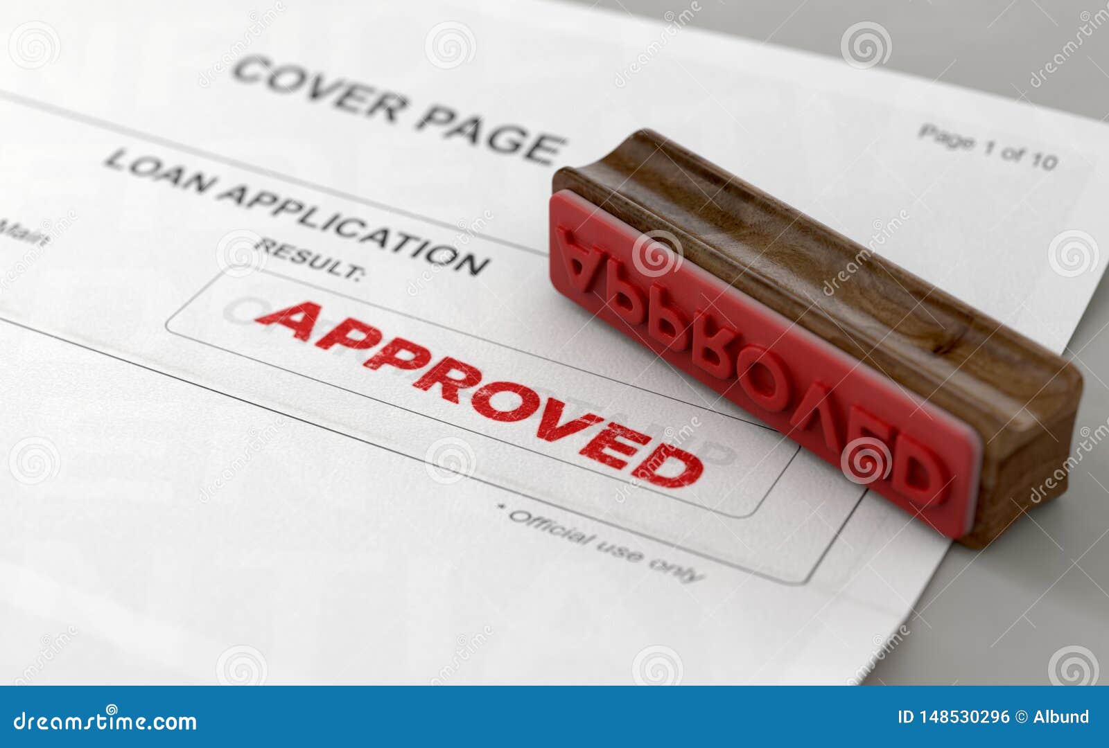 Approved Stamp and Application Form Stock Illustration Illustration