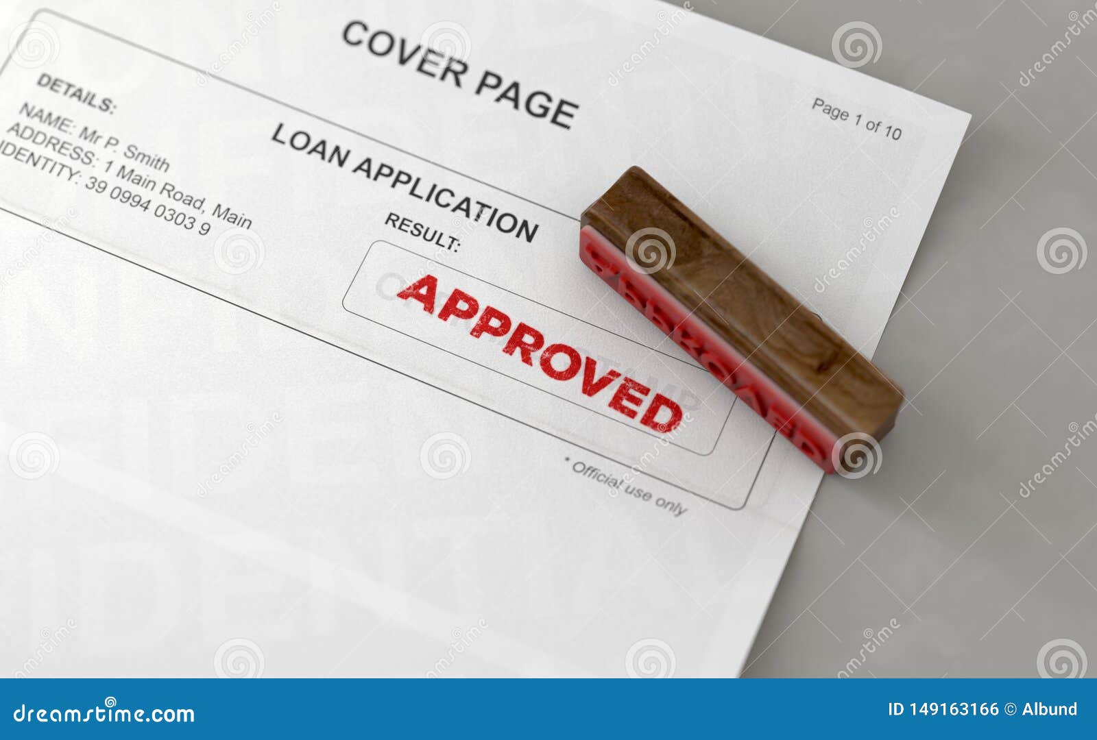 Approved Stamp and Application Form Stock Illustration Illustration