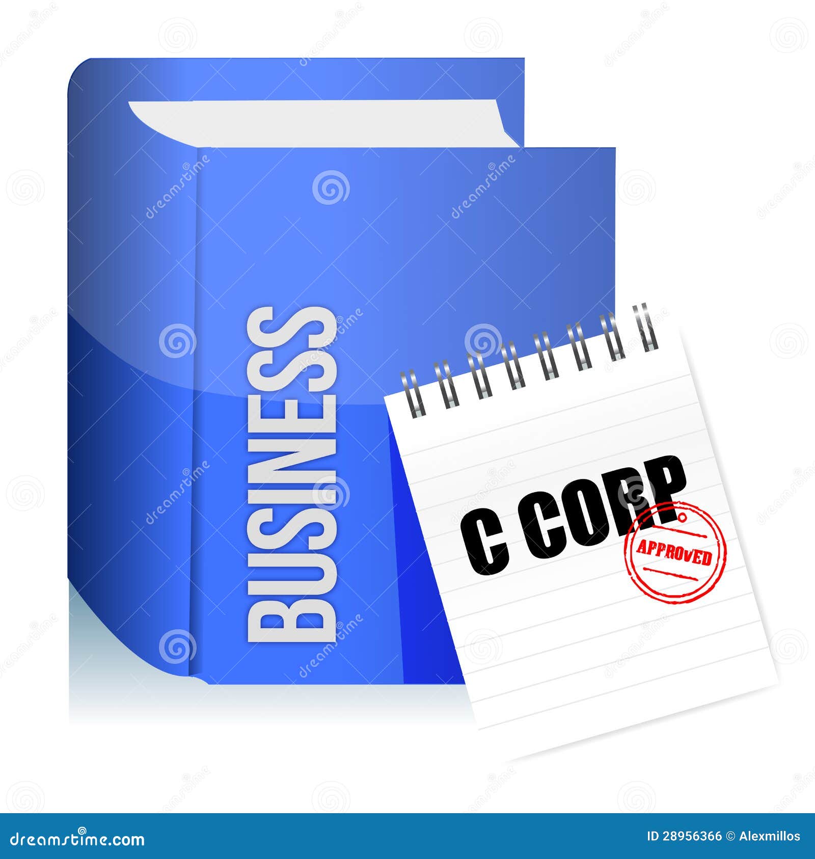 approved stamp on a c corporation legal document