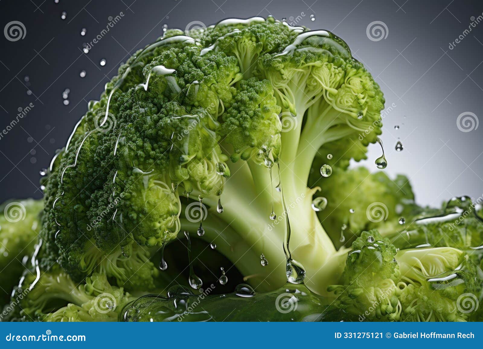 an approximate capture of cut and fresh broccoli in the white ba