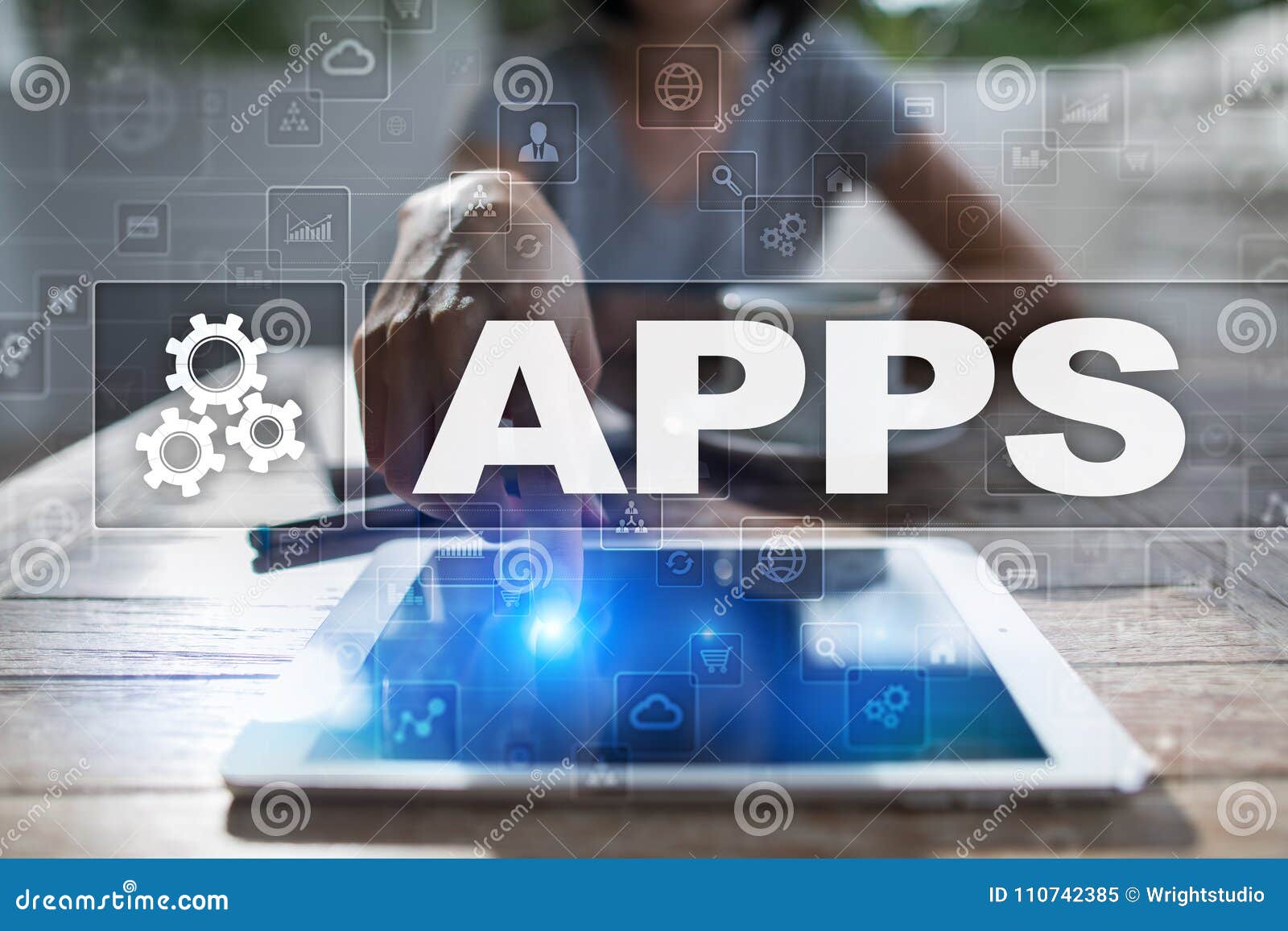 apps development concept. business and internet technology.