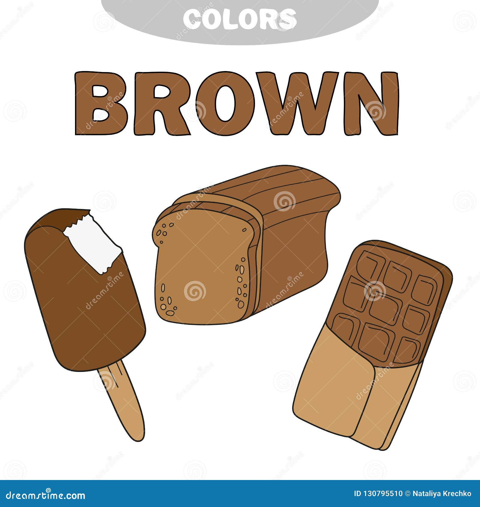 Aprenda El Color Brown - Las Cosas Que Son Color Marrón Sistema De La  Educación Ilustración del Vector - Ilustración de gaviota, inglés: 130795510