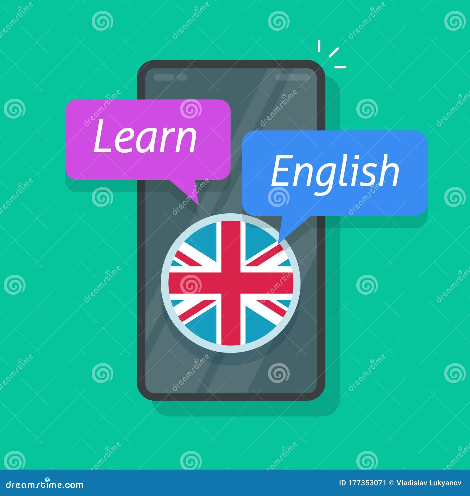 Aprender Inglés En Aplicación Para Smartphones O Estudiar Idiomas  Extranjeros En Dibujos Animados Planos Vectoriales De Teléfonos Ilustración  del Vector - Ilustración de indicador, lenguaje: 177353071