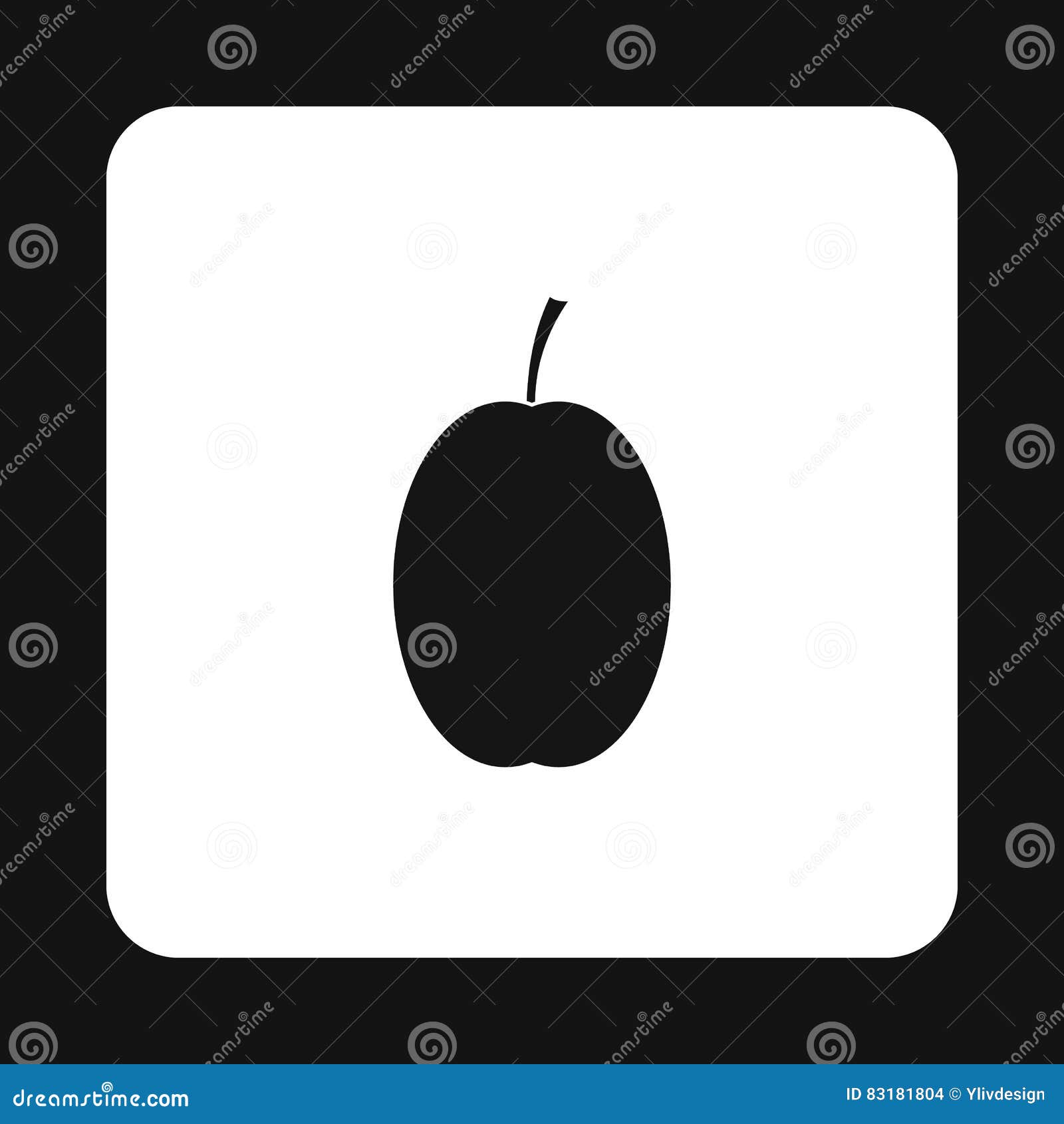 Apricot icon, simple style stock vector. Illustration of apricot 83181804