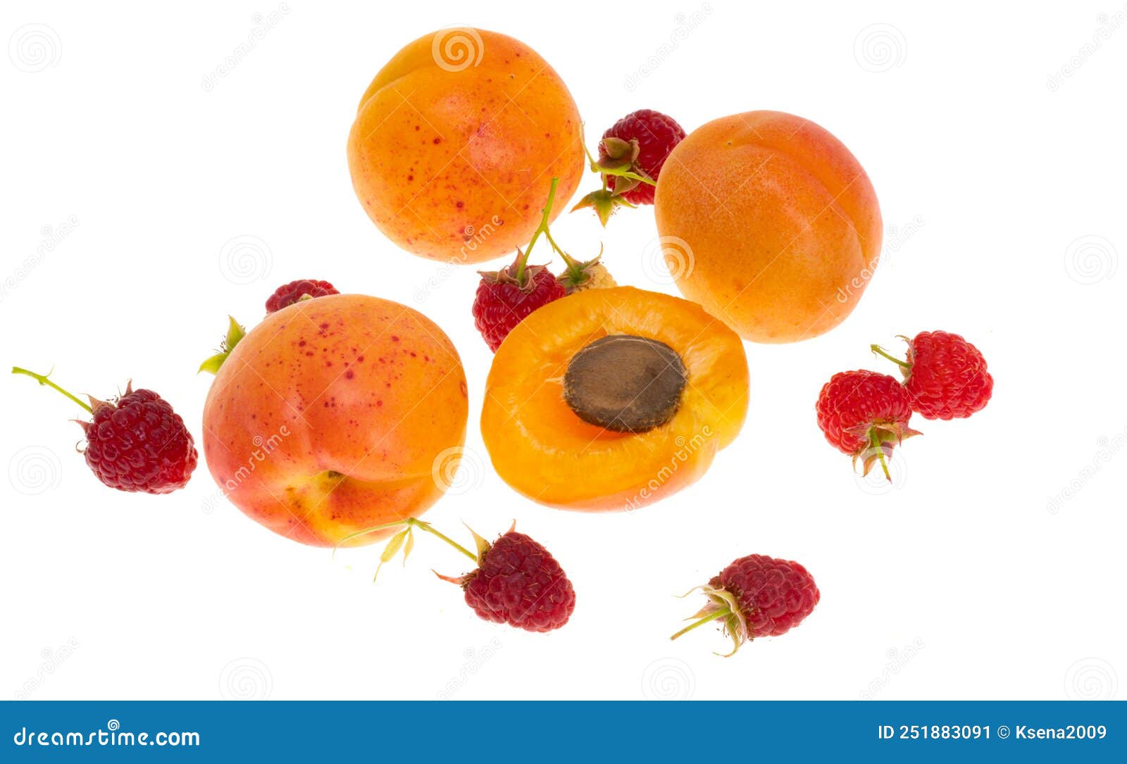 Apricot fruits isolated stock image. Image of vegetarian 251883091