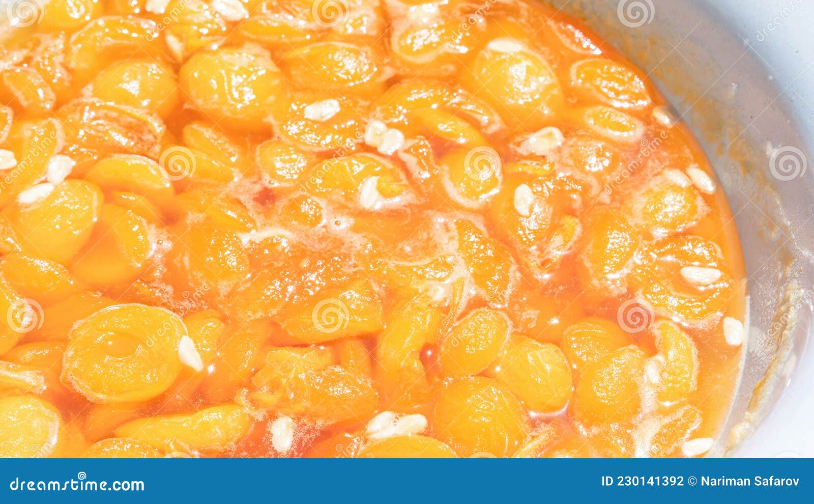 Apricot Jam with Apricot Pits Stock Photo Image of traditional, preserve 230141392