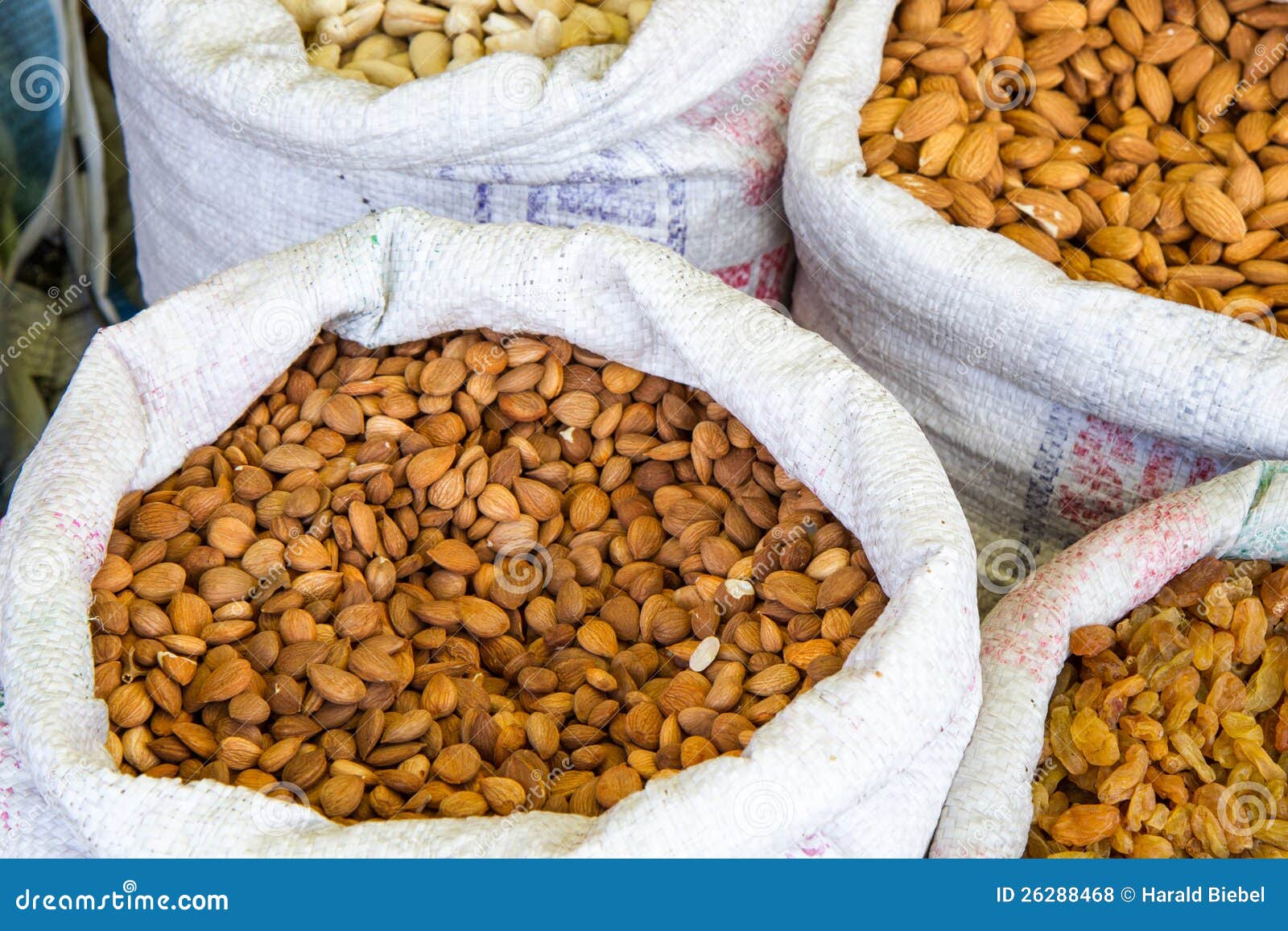 Apricot Seeds on a Market in India Stock Photo Image of india, fruits