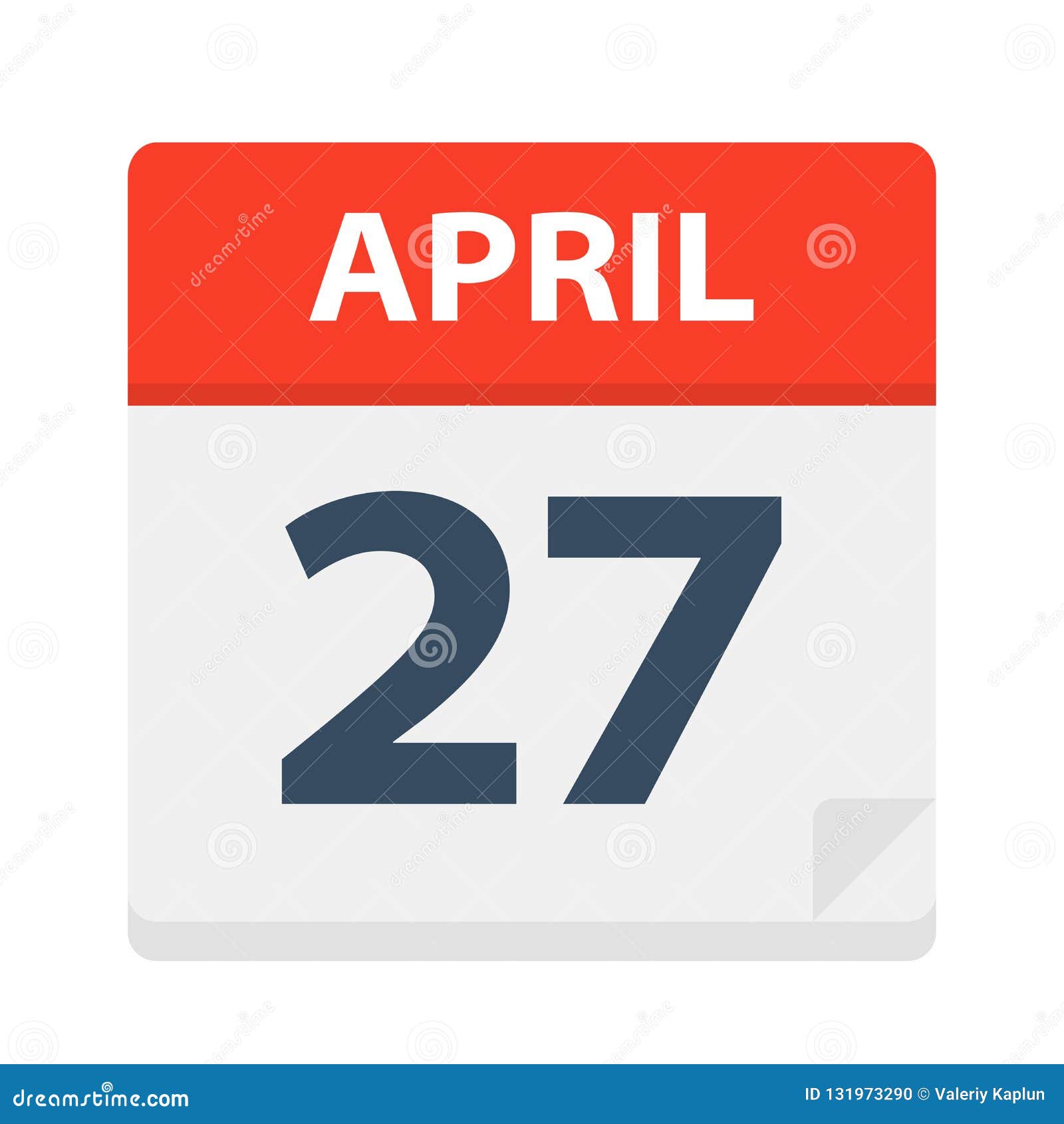 April 27 - Calendar Icon stock illustration. Illustration of month ...