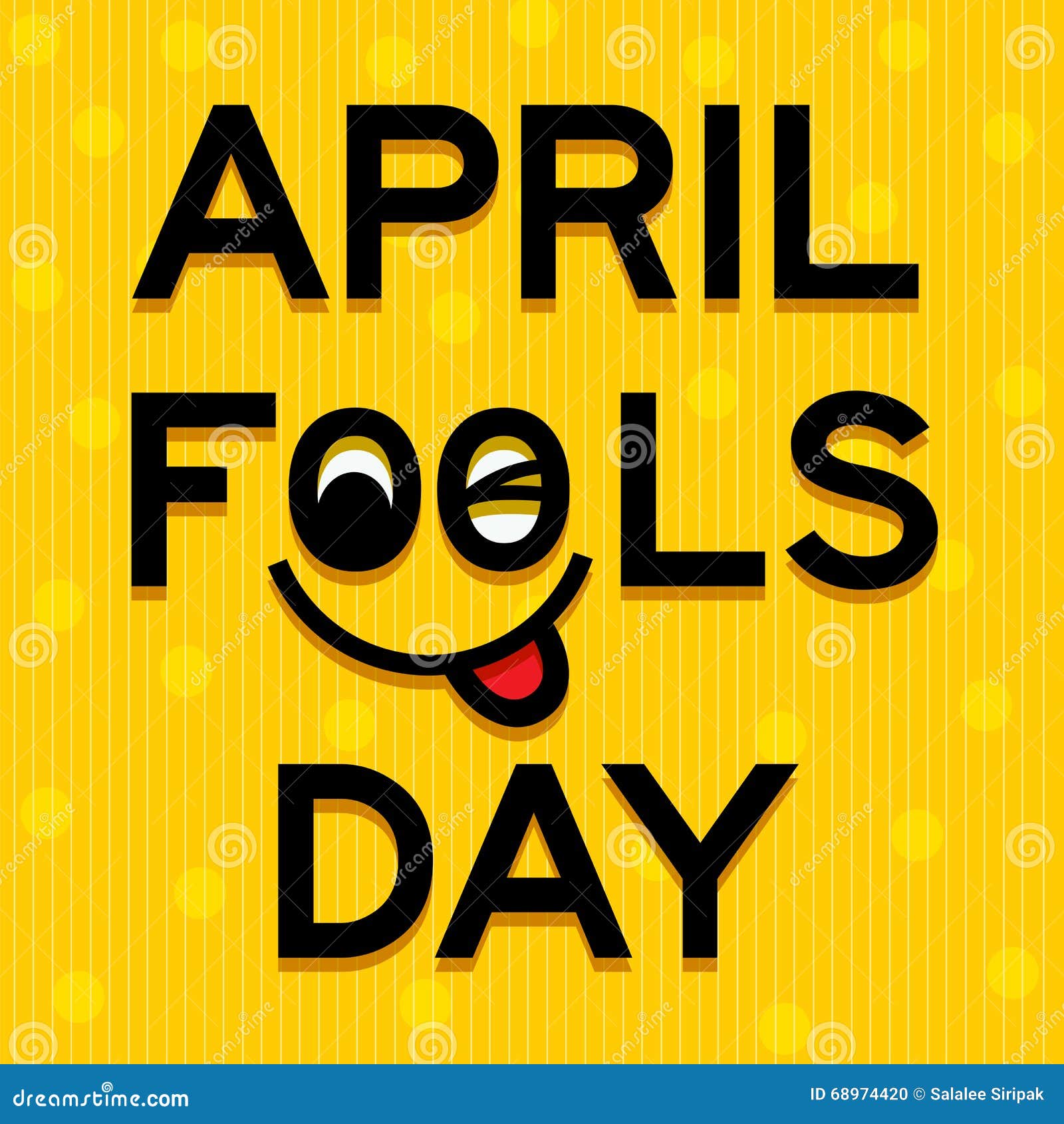 April Fools Day Text And Funny Face Vector Illustration Stock Vector -  Illustration of signage, email: 68974420