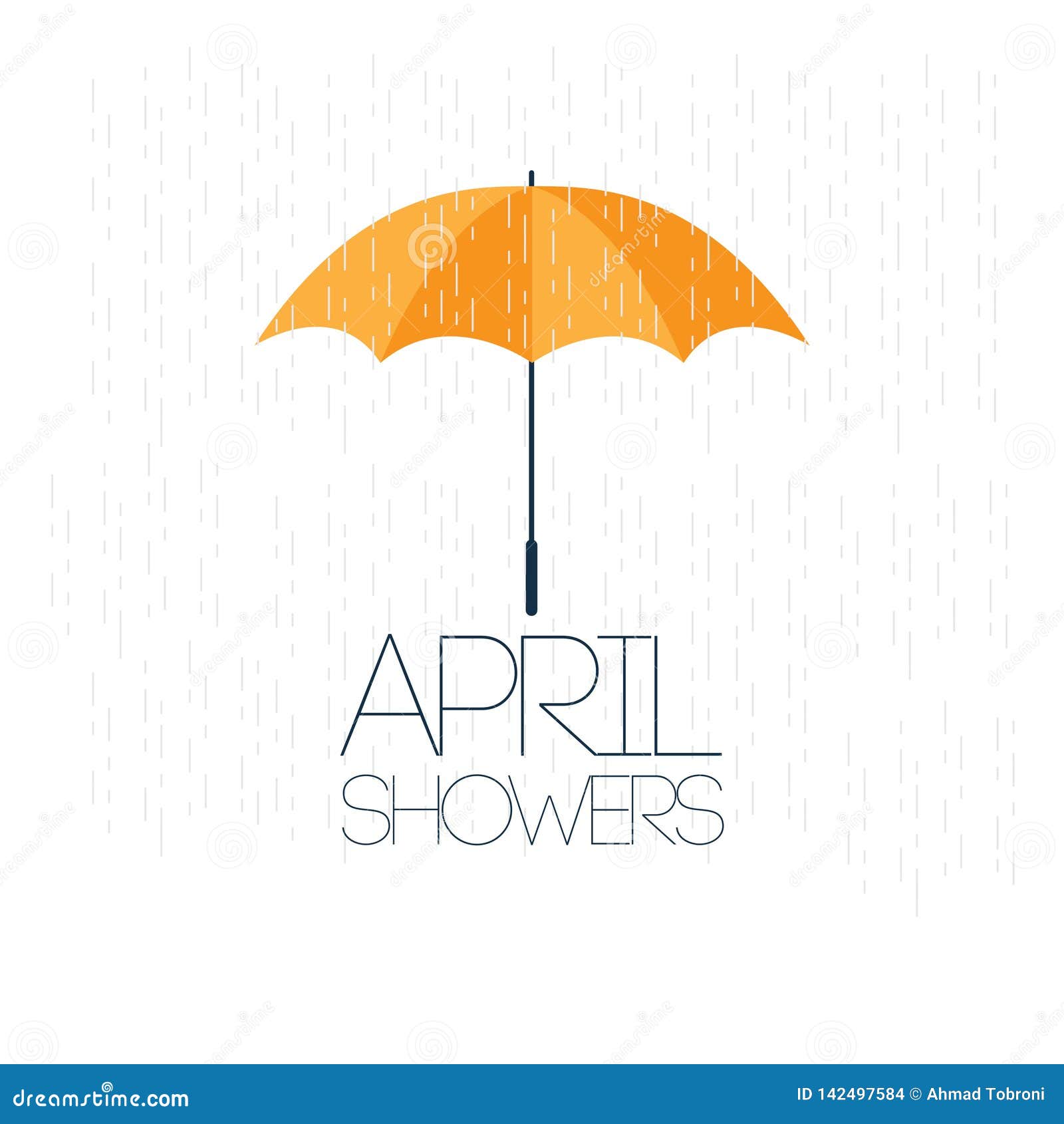 April Showers May Flowers Vector Template Design Illustration Stock ...