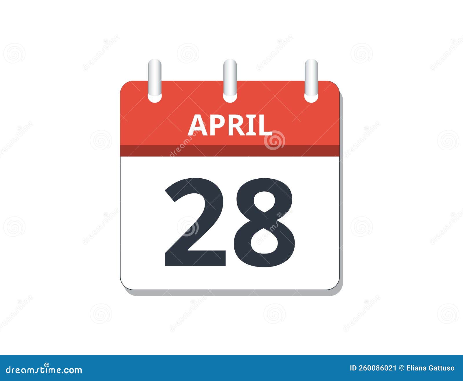 april 28th calendar icon . concept of schedule, business and tasks