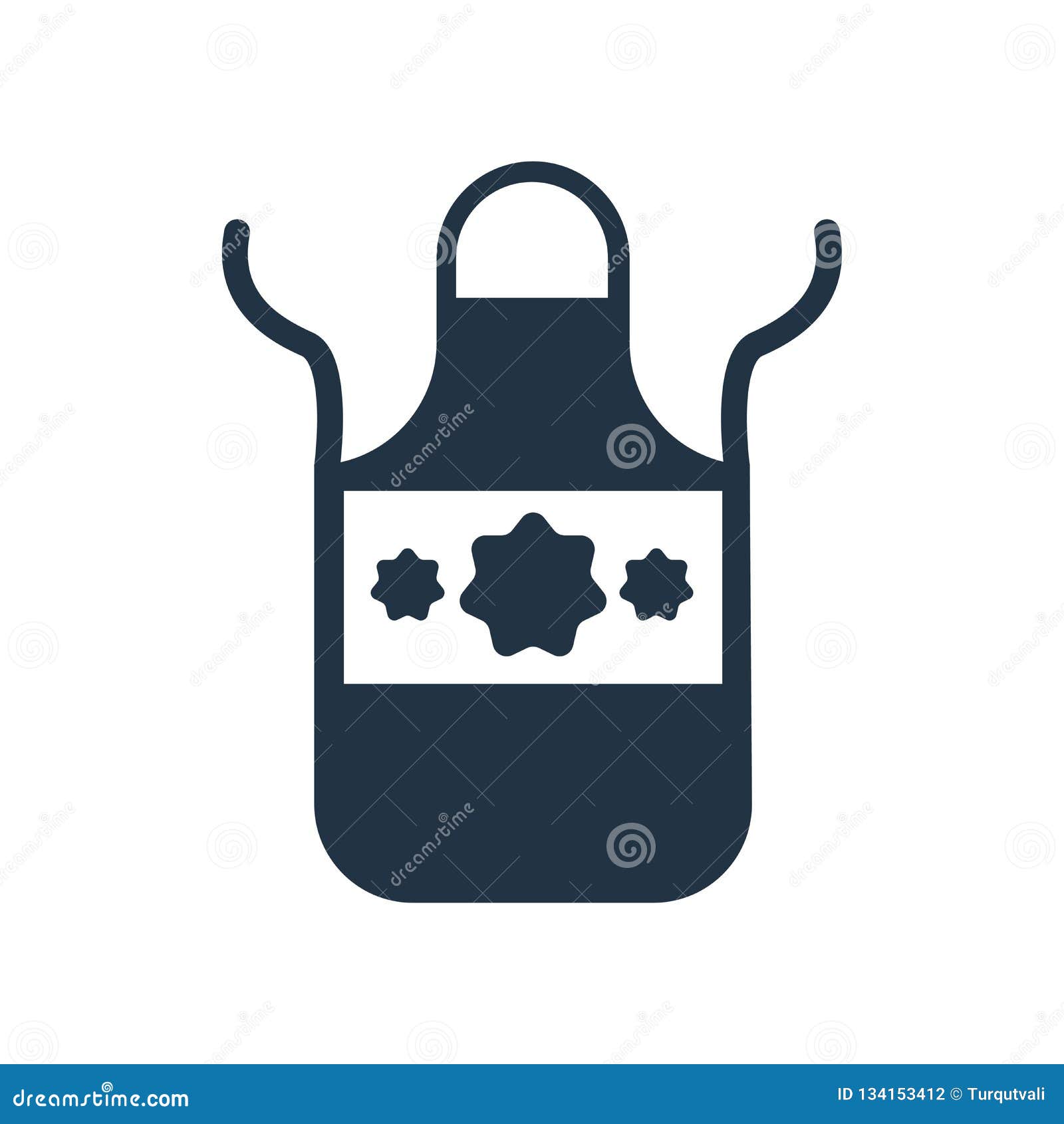 Apron Icon Vector Isolated on White Background, Apron Sign Stock Vector