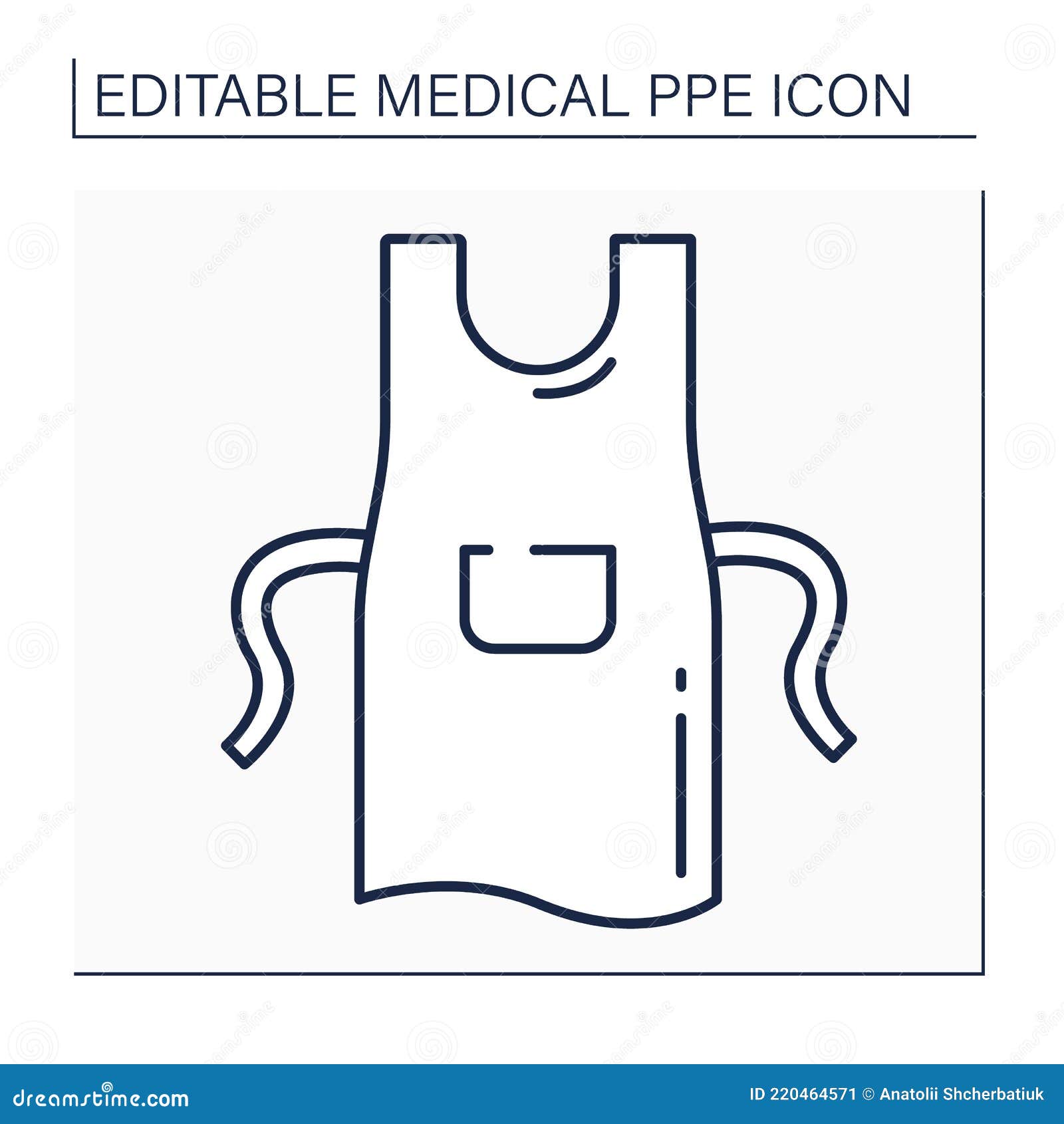 Apron line icon stock vector. Illustration of personal   20