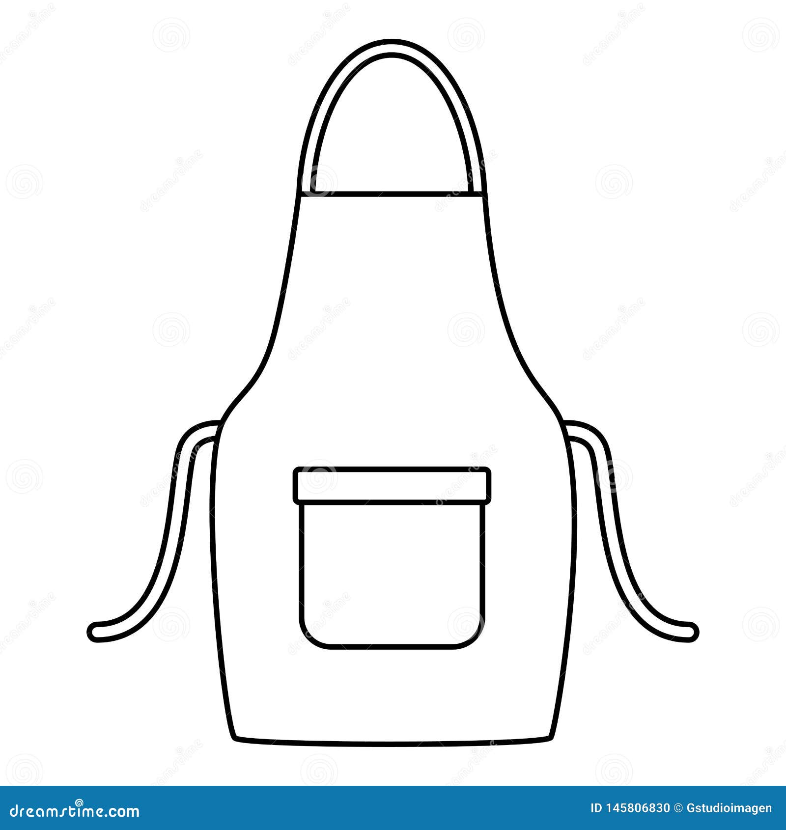 Apron tool cleaning stock illustration. Illustration of portrait