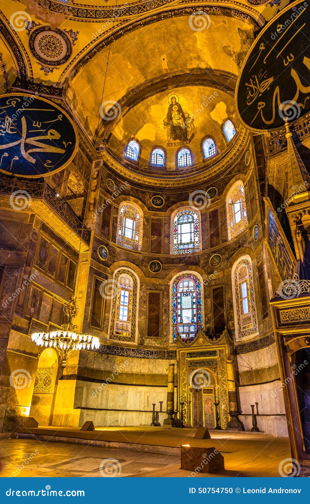 Apse Mosaic of the Theotokos (Virgin Mother and Child) in Hagia Sophia
