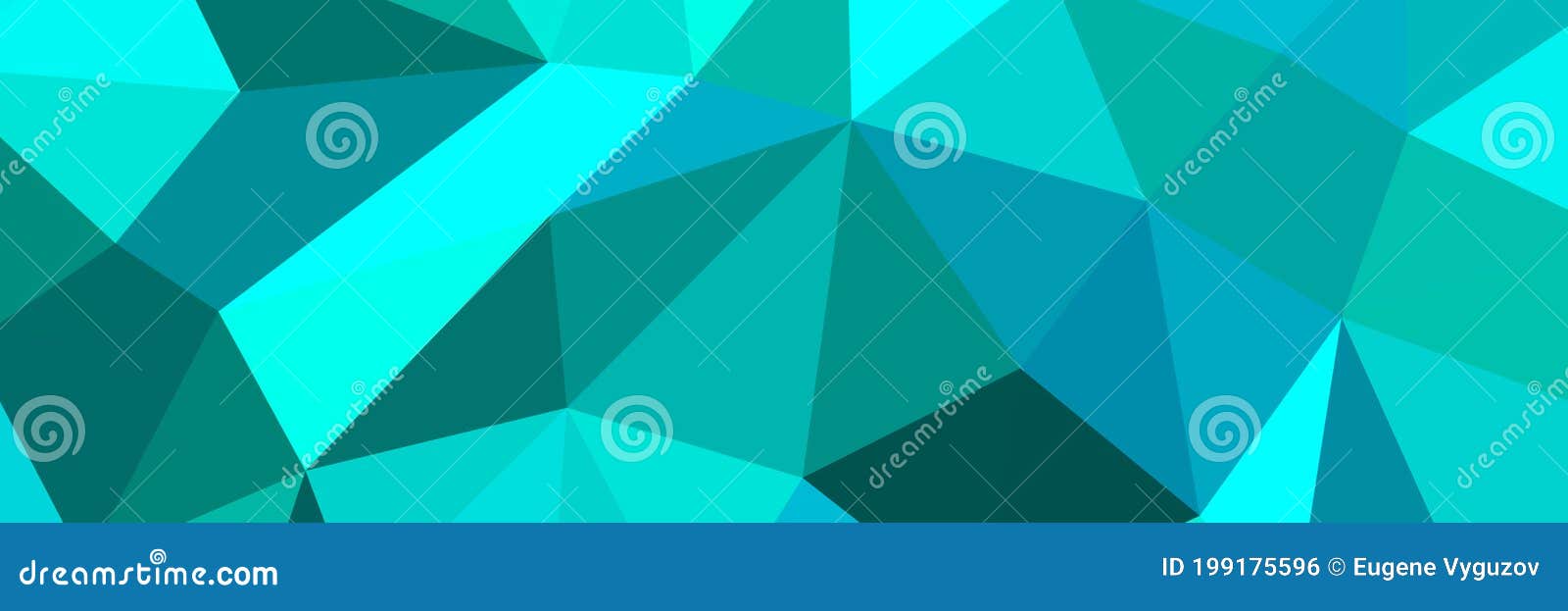 Aqua Abstract Background. Geometric Vector Illustration Stock Vector
