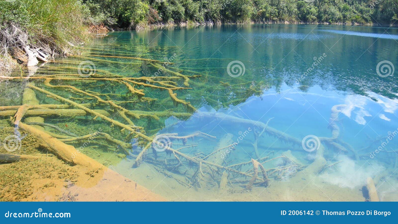 aqua azul , lagunas de montebello , mexico , panorama