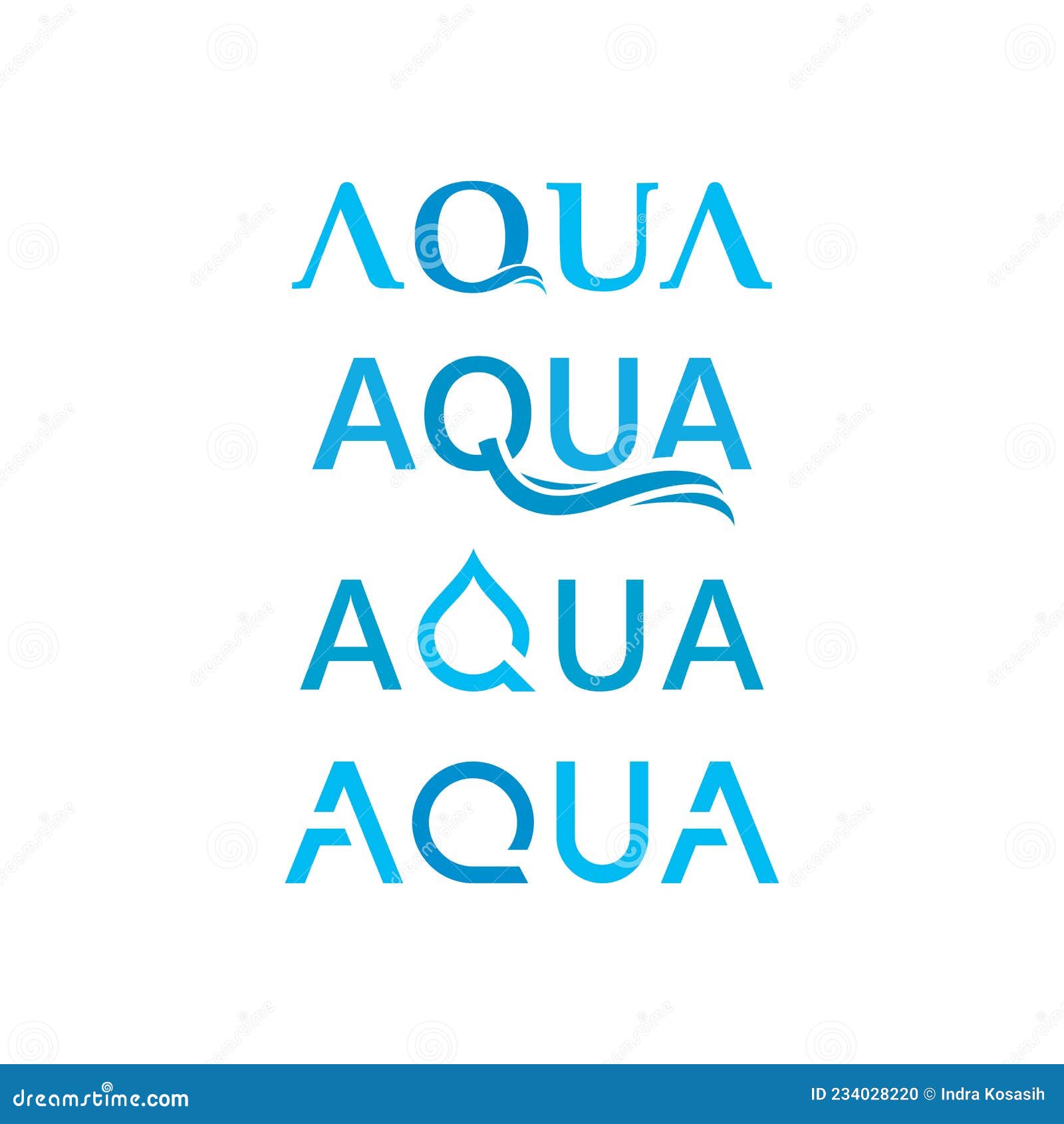 Aqua Water Vector Icon Logo Illustration Concept Stock Vector